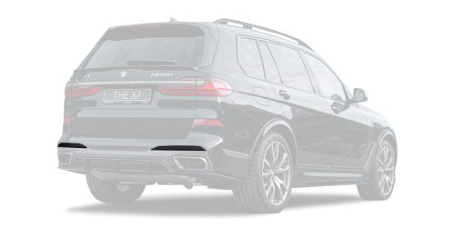 Carbon rear bumper inserts for BMW X7