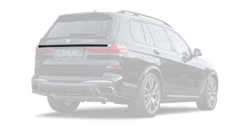 Carbon rear trunk insert for BMW X7