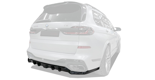 Carbon diffuser V2 for BMW X7 LCI