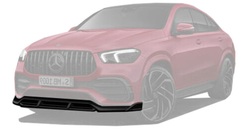 Carbon front bumper splitter for Mercedes-Benz GLE Coupe C167