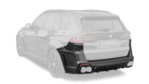 Rear bumper with diffuser