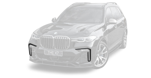 Carbon front bumper inserts for BMW X7