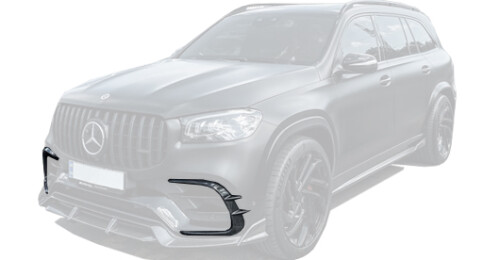 Carbon front bumper inserts for Mercedes-Benz GLS X167