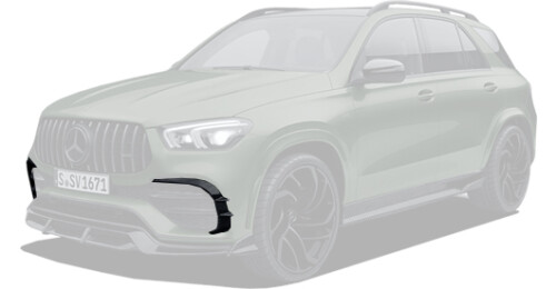 Carbon front bumper inserts for Mercedes-Benz GLE V167