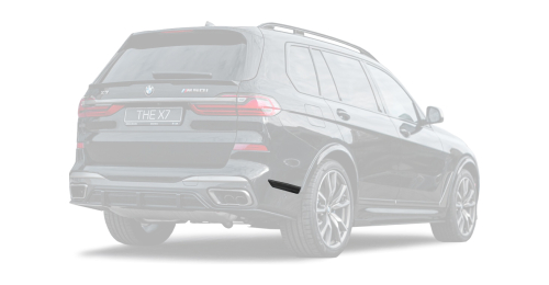 Carbon rear bumper side inserts for BMW X7
